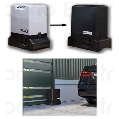 Faac – Kit de motorisation de portail coulissant jusqu'à 500 kg – 5 mètres crémaillère nylon 30x20 – Moteur avec encodeur intégré – EMP1056303445CREM5
