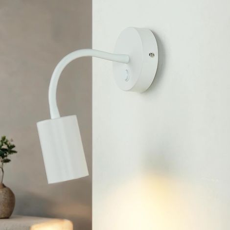 LED Deckenlampe Weiß Metall blendarm Ø64 LUKE