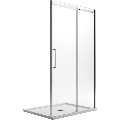 Porte de douche avec easy-clean h 200 mod. Prime 150 cm verre transparent 8 mm vers droite