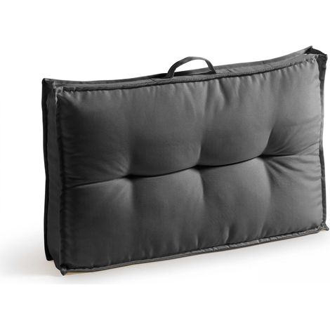 Oviala – Coussin palette matelassé 60 x 40cm – Tissu polyester 170 g/m² résistant UV – Rembourrage triple épaisseur – Poignée de transport (1/4)