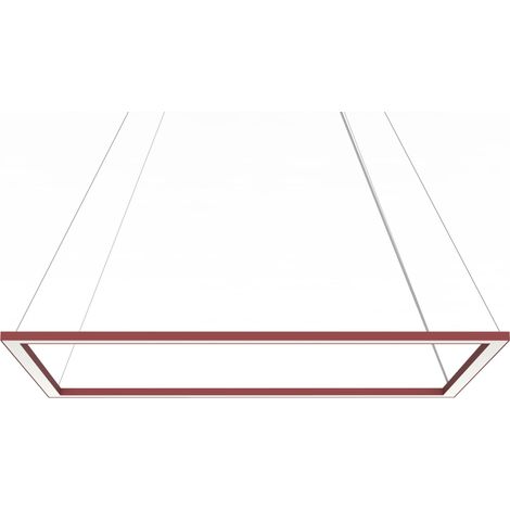 LUMICOM  FLOOR Sospensione, STRIP LED, 58W/m, 4000K, metallo, rosso cowhide, 60x90cm (1/2)