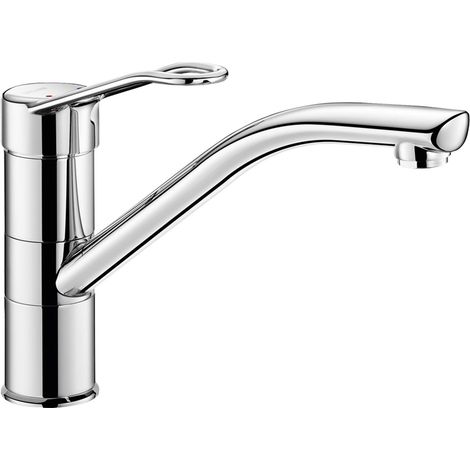 Delbie Mitigeur monocommande SPT Bec pivotant H.155 L.230, poignée hygiénique (1/3)