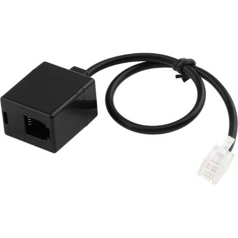 Câble adaptateur téléphonique RJ9 4P4C mâle vers RJ9 4P4C femelle (1/4)