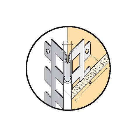 Protège angle perforé façadier PVC 300 cm blanc – Cornière d'angle en tôle galvanisée – Pour finition angles d'enduits extérieurs