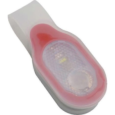 Feu de signalisation lumineux en ABS à clipser, idéal pour les vêtements, les brassards de vélo, les porte-clés et la course à pied en extérieur. Rouge, vendu à l'unité. (1/5)