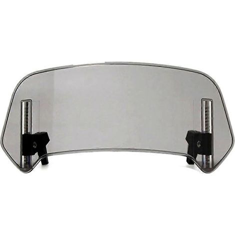Motorrad-Windschutzscheiben-Verlängerungsspoiler, grau, verstellbar, passend für BMW, Kawasaki, Yamaha, Honda und Suzuki, 36 x 14 cm