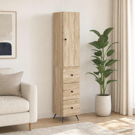 vidaXL Schrankset 2 pcs Sonoma-Eiche 34,5 x 34,5 x 90 cm Holzwerkstoff (1/5)