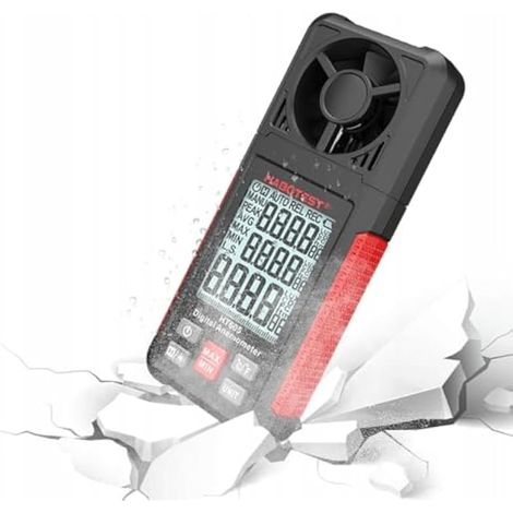 Anémomètre numérique, HT605 Testeur de vitesse du vent, 3 en 1 Température Humidité, Anemometre Detecteur Vent Portable (1/3)