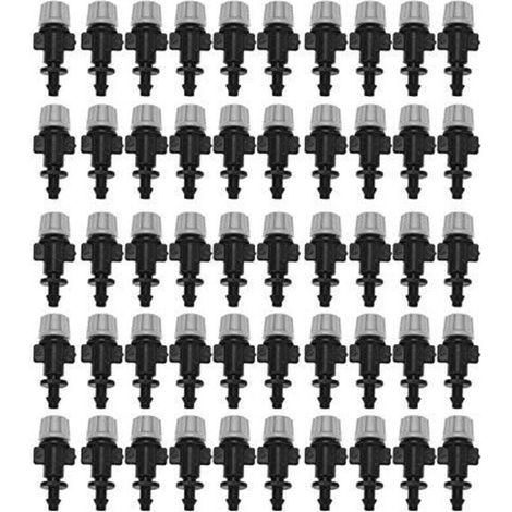 Smandy Buses De Gicleurs, 50pcs Buses De Brumisateur Atomiseur Raccord Connecteur Drippers Pulvérisateur Arrosage Système De Refroidissement d'Irrigation par Égouttement Agricole Jardin (1/4)