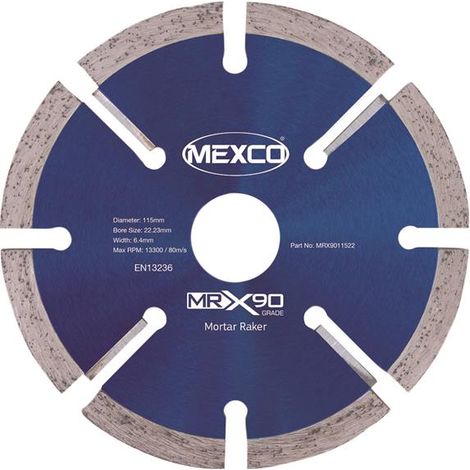 Mexco X90 Mortar Raking Diamond Blade 115x22mm (1/3)
