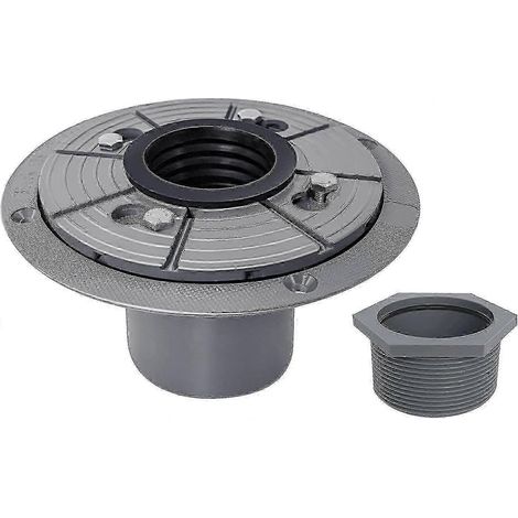 Caniveau de douche en PVC 2 pouces (5 cm), base de caniveau sans moyeu avec joint en caoutchouc pour installation de caniveau linéaire et carré de 5 cm (5 cm) - sfygv (1/5)