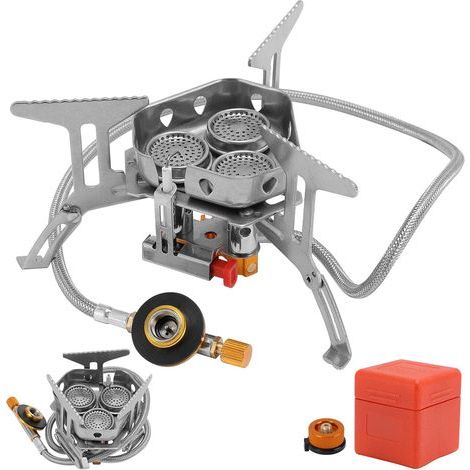 5800W Portable Camping Stove, Foldable Gas Backpacking Stove, 3 Burners with Electronic Ignition, Portable Camping and Outdoor Stove, 5800W (1/5)