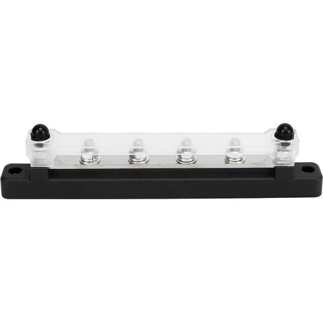 Satz mit 6 elektrischen Verteilerklemmen mit Staubschutzkappe, M6-Anschlüsse, DC12V-48V 150A, schwarz, für Auto, Boot, Wohnmobil. (1/5)