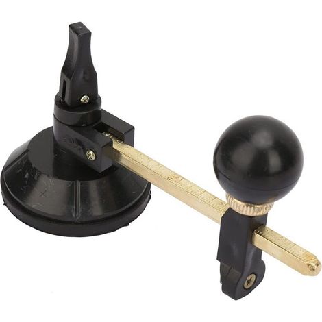 Coupe-Verre Circulaire avec Ventouse de 20 cm, Compas à 6 Roues Idéal pour la Coupe de Verre et de Carrelage, Outil de Découpe de Diamètre de 20 cm/7,9 Pouces