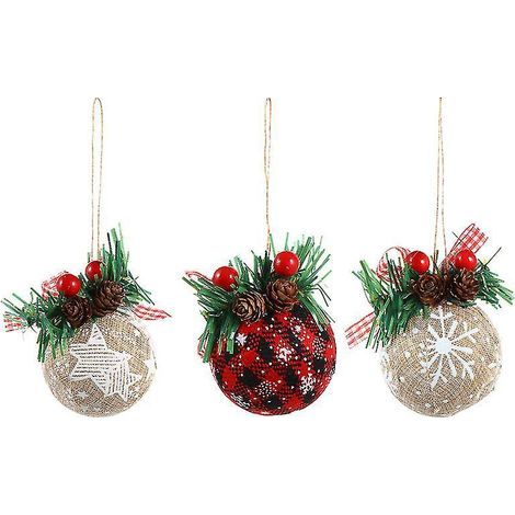 Lot de 3 boules de Noël à suspendre (1/3)