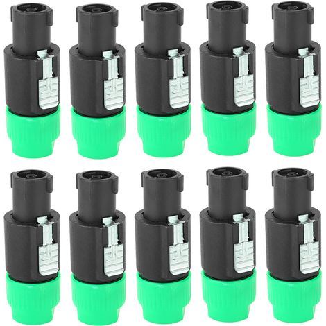 Connecteur de haut-parleur Audio C NL4FC, 10 pièces, connecteur de câble de prise de haut-parleur étanche à 4 broches (vert) (1/5)