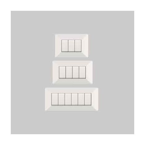 Placca coprinterruttore bianca easy 4 posti