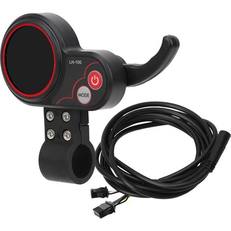 Manette d'accélérateur vélo électrique 36V avec affichage vitesse intégré pour scooter et VAE