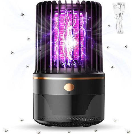 Lampada antizanzare e antimosche 3 in 1 ricaricabile tramite USB, per uso interno ed esterno (copertura a 360°) (1/4)