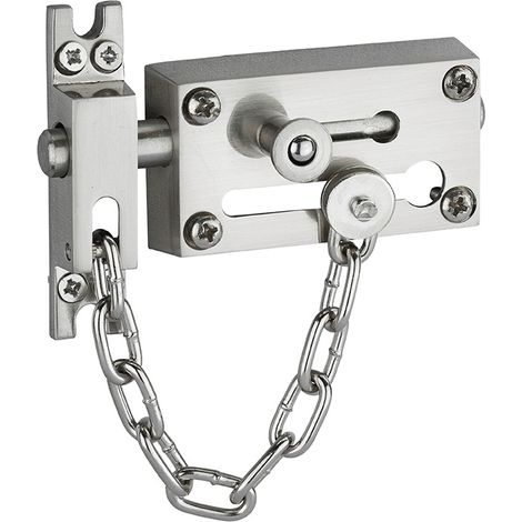 Verrou entrebâilleur pour porte d'entrée, chaîne en acier, 81mm -
