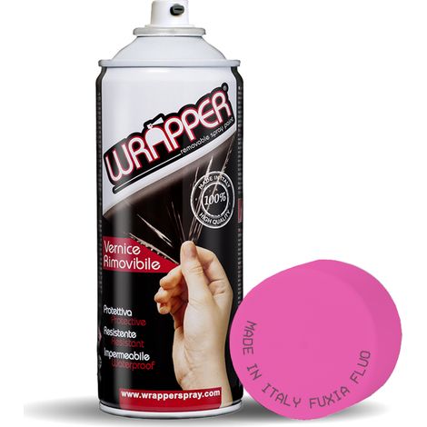 Wrapper, pellicola spray rimovibile, 400 ml - Fuxia fluo (1/2)