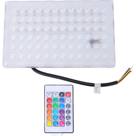 Projecteur LED extérieur 50W RGB à changement de couleur, étanche, pour jardin et rue. (1/5)