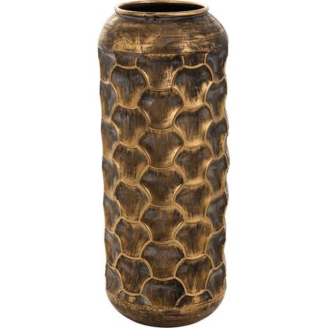 Jarrón de metal marrón 23.5x23.5x57