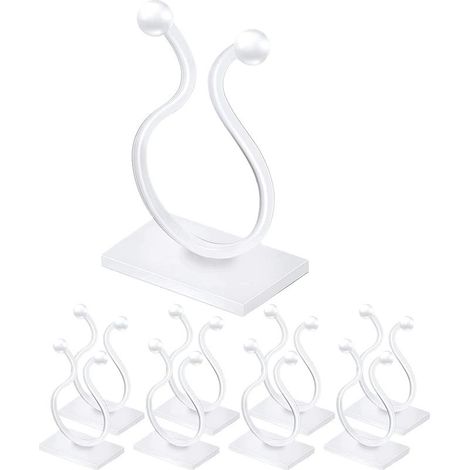 10 Clips de Fixation Murale pour Plantes Grimpantes, Crochets Auto-AdhéSifs pour Fixateur de Plantes pour Fixation de Plantes de Vignes Murales Invisibles-blanc (1/5)
