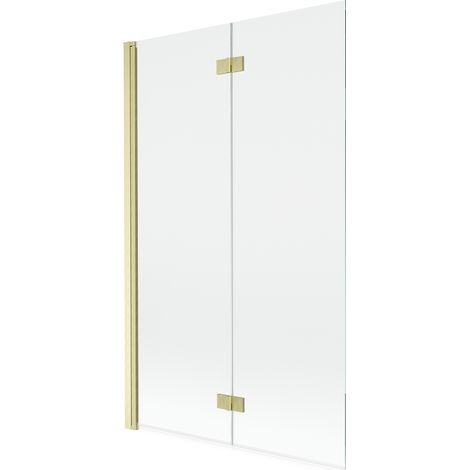 Mexen Mist Duschabtrennung 2-flügelig links 110 x 150 cm, transparent, gold gebürstet - 8A9-110-002-55-00-L (1/5)