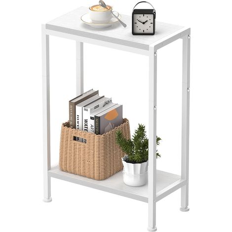 Table D'appoint étroite, Petite Table avec étagères étroites et Rangement Armoires Organisatrices D'appoint pour Canapé Espaces étroits pour Salon Chambre Cuisine Balcon Bureau (1/5)