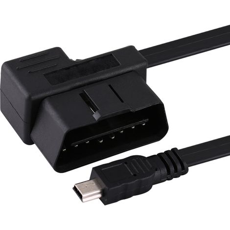 OBD2 16-Pin auf Mini-USB-Diagnoseadapterkabel, 180 cm Verlängerung für Fahrzeuge, EOBD OBDII-Tool, Stecker, kompatibel mit Fahrzeugscannern, hohe Qualität (1/5)