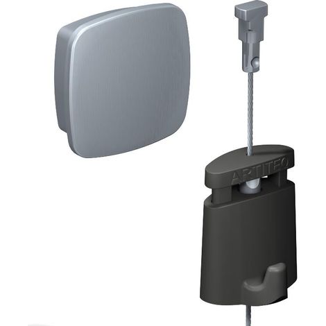 Set d'accrochage solo avec câble métallique 1mm et crochet - Uniq-Hanger Artiteq (1/5)