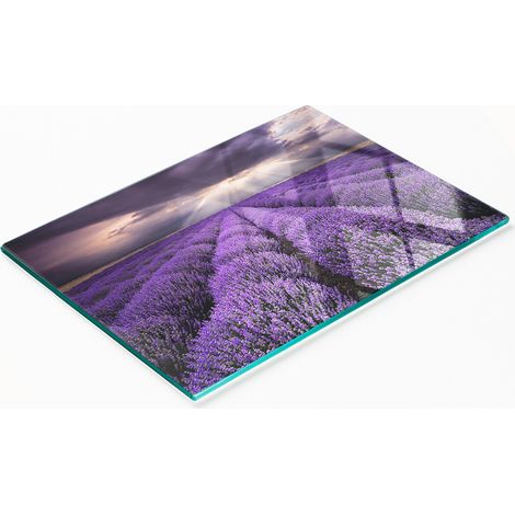 Tabla de cocina decorativa multifuncional, resistente, color lavanda, 80x52 cm. (1/5)