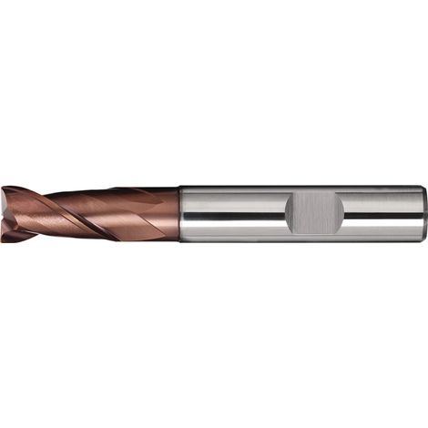 Bohrnutenfräser DIN 6527L TypN D.4mm Einsatz-L.12mm VHM TiAlN HB Z.2 TECWERK
