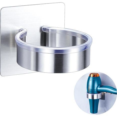 Soporte de pared plateado fabricado en acero inoxidable SUS304, autoadhesivo, para baño, sala de estar u hotel. (1/5)