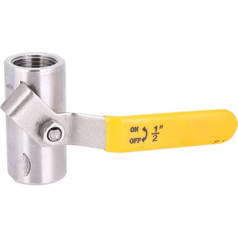 Vanne à bille large filetée, entièrement en acier inoxydable 201, accessoire industriel (DN15 1/2 pouce) (1/5)