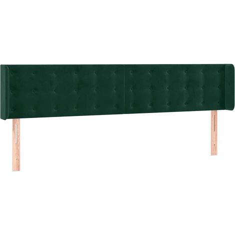 Cabecero con LED de terciopelo verde oscuro 203x16x78/88 cm vidaXL (1/5)