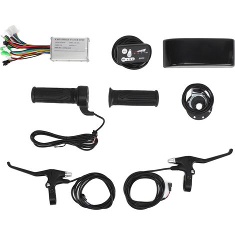 Kit Conversion Vélo Électrique S800 Panneau Contrôleur 15A Poignée Frein et Accélérateur pour Moteur 250W Amélioration (1/5)