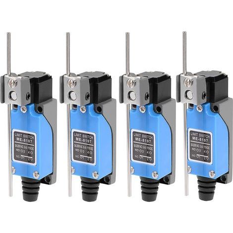 4 piezas Brazo de Palanca de Varilla Ajustable Interruptor de Límite Momentáneo 1NC 1NO ME-8107 0250V/5A (1/5)