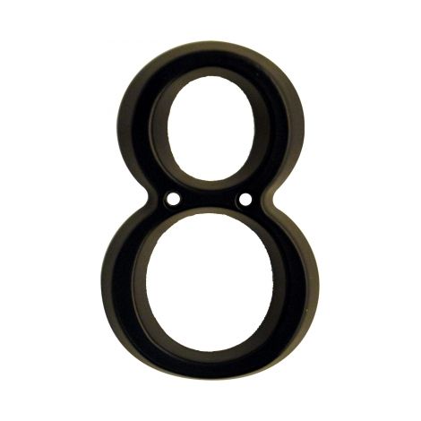 Ouvre&Déco – numéro de porte 8 RUSTIQUE, zamak noir 95mm
