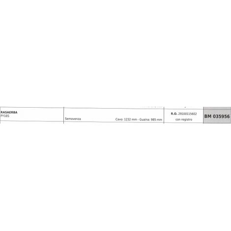 Cavo semovenza con registro PROGREEN rasaerba PY18S cavo 1232 mm guaina 985 mm