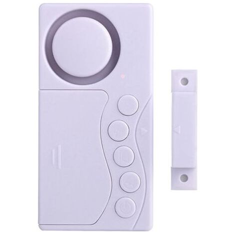 Alarme magnétique isolée pour porte ou fenêtre, alerte d’ouverture prolongée ou non fermée (réfrigérateur, armoire, porte d’intérieur), avec rappel sonore, couleur blanche, 2 unités, dimensions : 8,8 (1/5)