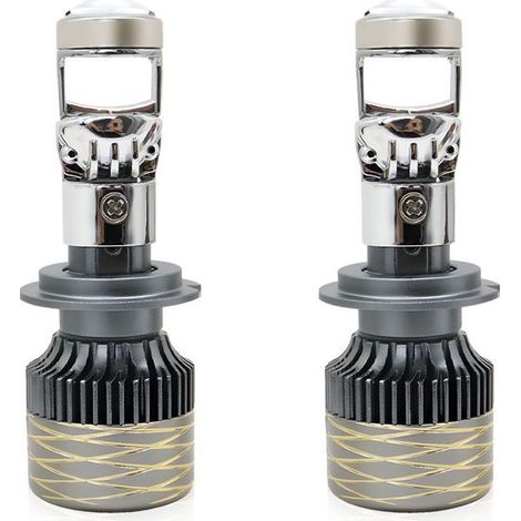 Phare de voiture à LED A81 H4 super lumineux de près et de loin, phare à double lentille intégrée (1/4)