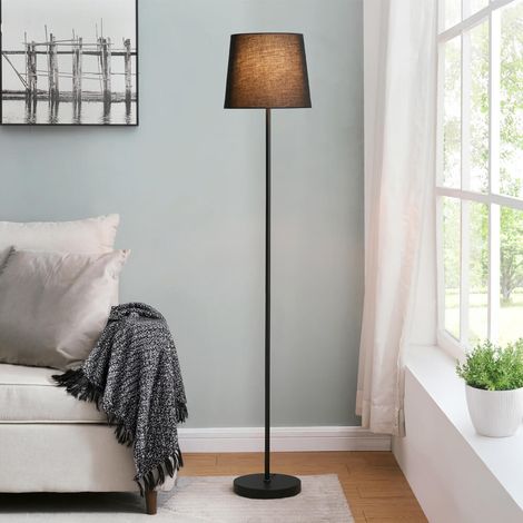 HOME DELUXE Stehlampe VANA - Schwarz Stehlampe, klassische Stehlampe, schwarze Lampe (1/2)