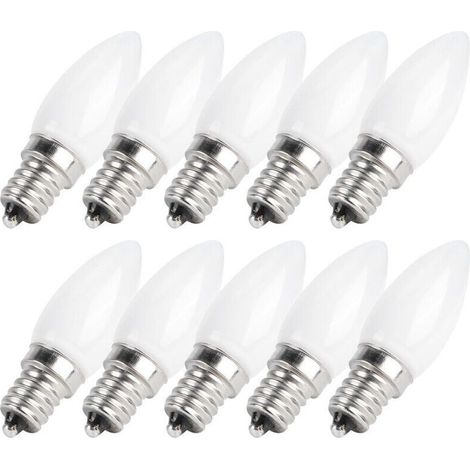 10 pièces Mini E12 LED candélabre ampoules 1.5W AC 230V pour la maison voiture armoire htel éclairage (1/5)