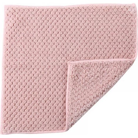Chiffon De Nettoyage - Microfibre Corail Non Tissé - Pour Vaisselle Cuisine Évier Table - 25 x 25 cm - Lot De 3 (1/5)