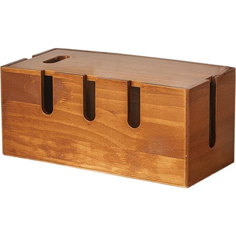 Cable Management Box, Wire Storage Organizer, Sturdy Cord Holder, Away from Cluuter Design, Outlet Hider for Study Room and Bedroom, Durable Case with Extension Cable Compartment (1/5)