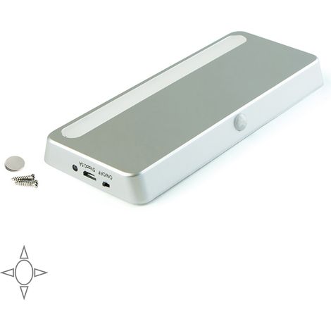 Emuca Kraz LED Wandleuchte wiederaufladbar metallgrau (1/5)