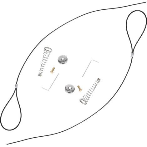 Loquets de Portail à Ressort Ensemble de 2 Câble de Traction en Acier Inoxydable Noir pour Ouverture et Fermeture de Portes pour Portes Métalliques Bois (1/5)