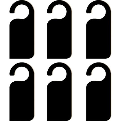 Pendentif de Porte Panneau Suspendu Double Face 12pcs en Bois Foncé Création D'ambiance Chaleureuse et Signalisation Pratique pour Décoration Maison et Bureau (1/5)
